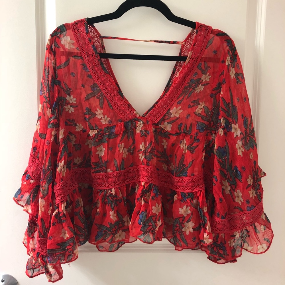 Free people flowy sheer top